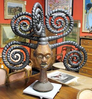 Wonderful and Exotic Carved  Wood African? Head