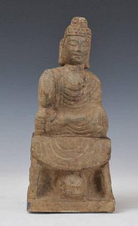 Asian Limestone Temple Figure