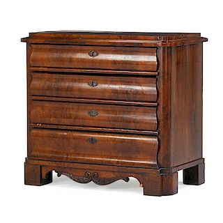 CONTINENTAL NEOCLASSICAL MAHOGANY CHEST OF DRAWERS