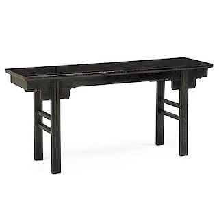 CHINESE BROWN LACQUER ALTAR TABLE