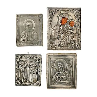 FOUR RUSSIAN ICONS