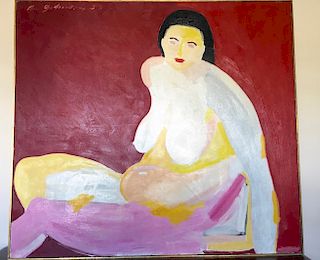 Ben Johnson Modernist Nude Painting
