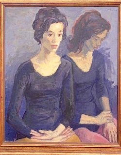 Moses Soyer (1899-1974) Dancers Oil Painting