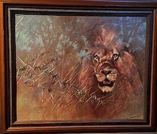 Kobus Moller Lion Painting