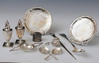 Tray Lot of Antique Silver