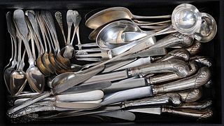 Tray Lot of Miscellaneous Silver Flatware