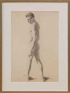 IRENE HIGGINS: STUDY OF A STANDING MALE NUDE