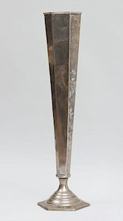 TALL SILVER-PLATED RECEPTION VASE