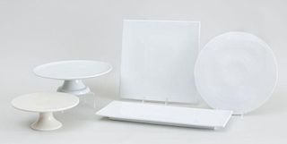 MISCELLANEOUS GROUP OF WHITE CERAMIC TABLE ARTICLES