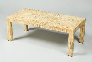 MODERN BONE-INLAID LOW TABLE, DESIGNED BY GENE JONSON AND MARCIUS FOR GUN AGELL