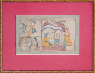 GROUP OF FIVE INDIAN WATERCOLORS
