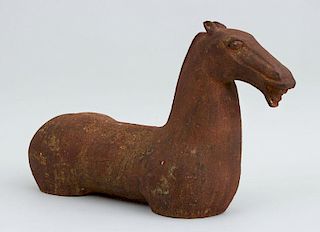 TANG STYLE CAST-IRON FIGURE OF A HORSE