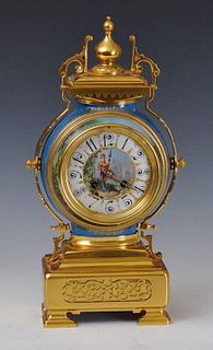 French Porcelain Mantle Clock