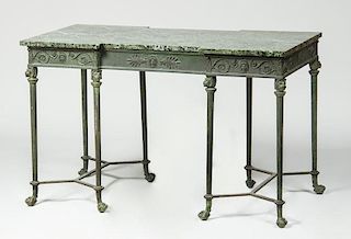ITALIAN NEOCLASSICAL STYLE WROUGHT-IRON CENTER TABLE, AFTER THE ANTIQUE