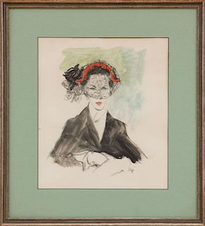 ERIC (CARL OSCAR AUGUST ERICKSON) (1891-1951): WOMAN WITH A VEIL