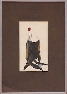 ATTRIBUTED TO ERTÉ (1892-1990): EVENING GOWN