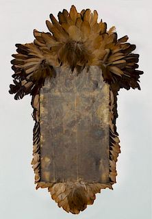 AN IMPORTANT FEATHER-MOUNTED MIRROR, DESIGNED AND CREATED BY BILL CUNNINGHAM