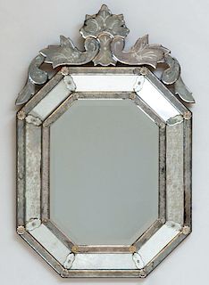 VENETIAN BAROQUE STYLE ETCHED GLASS MIRROR