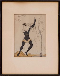 GEORGES BARBIER (1882-1932): DESIGNS ON THE DANCES OF VASLAV NIJINSKY: THREE PLATES