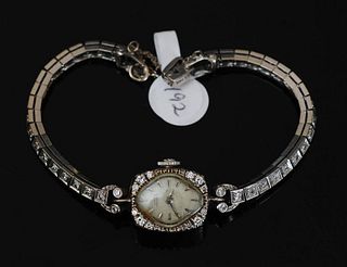 14k Gold Diamond Ladies Wrist Watch