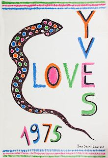 YVES SAINT LAURENT, LOVE, 1975
