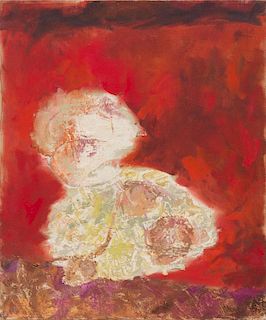 KENNETH PAUL BLOCK (1924-2009): WHITE FIGURE ON RED GROUND; AND ABSTRACT FIGURE