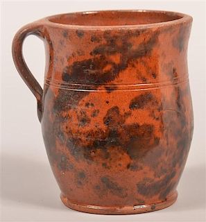 PA 19th Cent. Redware Apple Butter Crock.