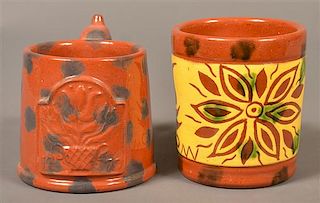 Two James Seagreaves Pottery Mugs.