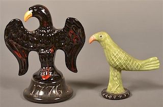Two James Seagreaves Pottery Bird Figures.