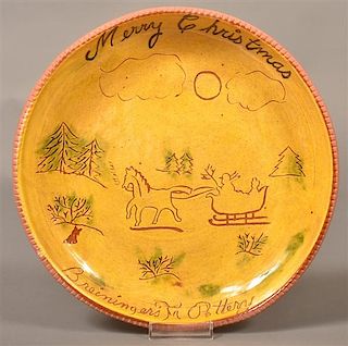 Breininger Pottery 1973 Christmas Plate.