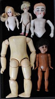 Tray Lot of Bisque Doll Parts