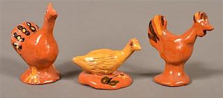 3 1969 Breininger Hand Molded Bird Figures.