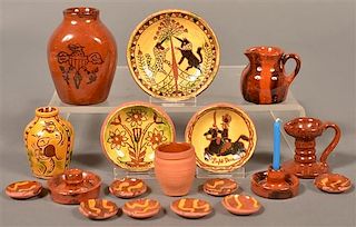 18 Miniature Pieces of Breininger Pottery.