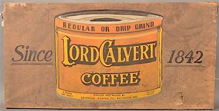 Lord Calvert Coffee Canvas Advertising Sign.