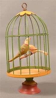 Folk Art Birds in Cage by W.J. Gottshall.