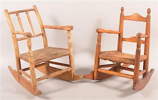 2 Early 19th Century Child's Rocking Chairs.