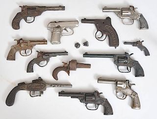Collection of 11 Antique Cap Guns