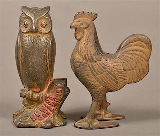 Two Cast Iron Animal Figural Still Banks.