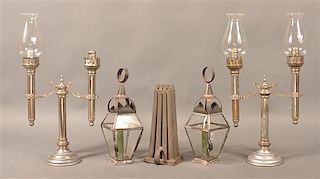 Grouping of Antique and Vintage Candle Lights.