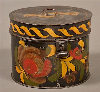 Pennsylvania 19th Century Toleware Canister.