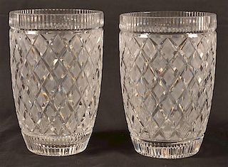 Pair of Waterford Cut Crystal Vases.