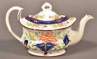 Gaudy Dutch China Grape Pattern Teapot.