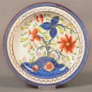Gaudy Dutch China Sunflower Pattern Plate.