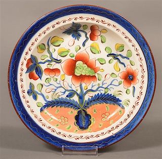 Gaudy Dutch China Dove Pattern Plate.