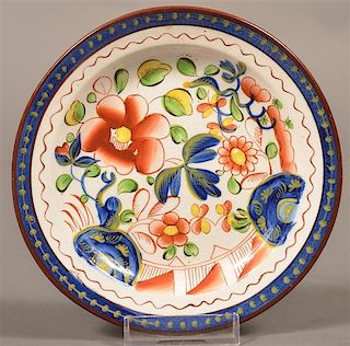 Gaudy Dutch China Single Rose  Plate.