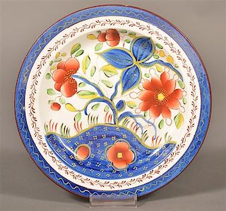 Gaudy Dutch China Sunflower Pattern Plate.