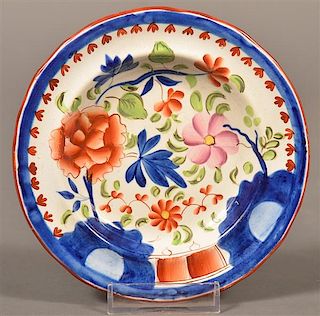 Gaudy Dutch China Double Rose Cup Plate.