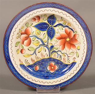 Gaudy Dutch China Sunflower Pattern Plate