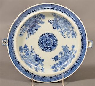 Chinese Export Blue Fitzhugh Hot Water Plate.