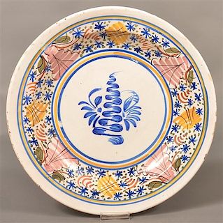 Antique Delft tin Glazed earthenware Charger.